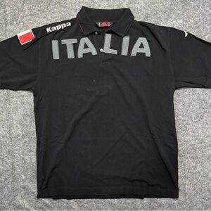 Kappa Black ITALIA Men's Polo Shirt size Mens XL